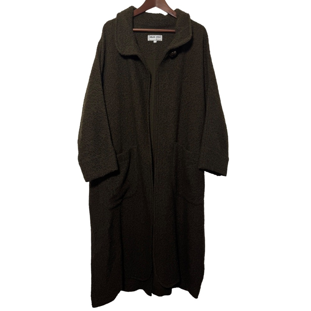 Opus 204 Seattle Coat Women Size 2X Brown 100% Wool Bougie Oversized Duster Long